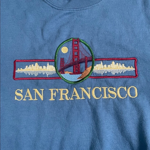 San Fransico embroidered vintage sweater medium - Picture 4 of 5